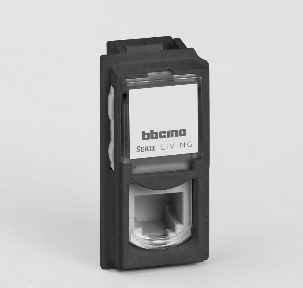 BTicino Presa Telefonica RJ11 nera connessione tipo K10